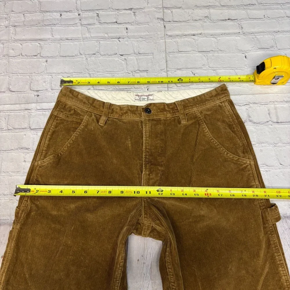 Wallace & Barnes Men Corduroy Carpenter Painter Pants Size 32x32 Cotton C127 -29